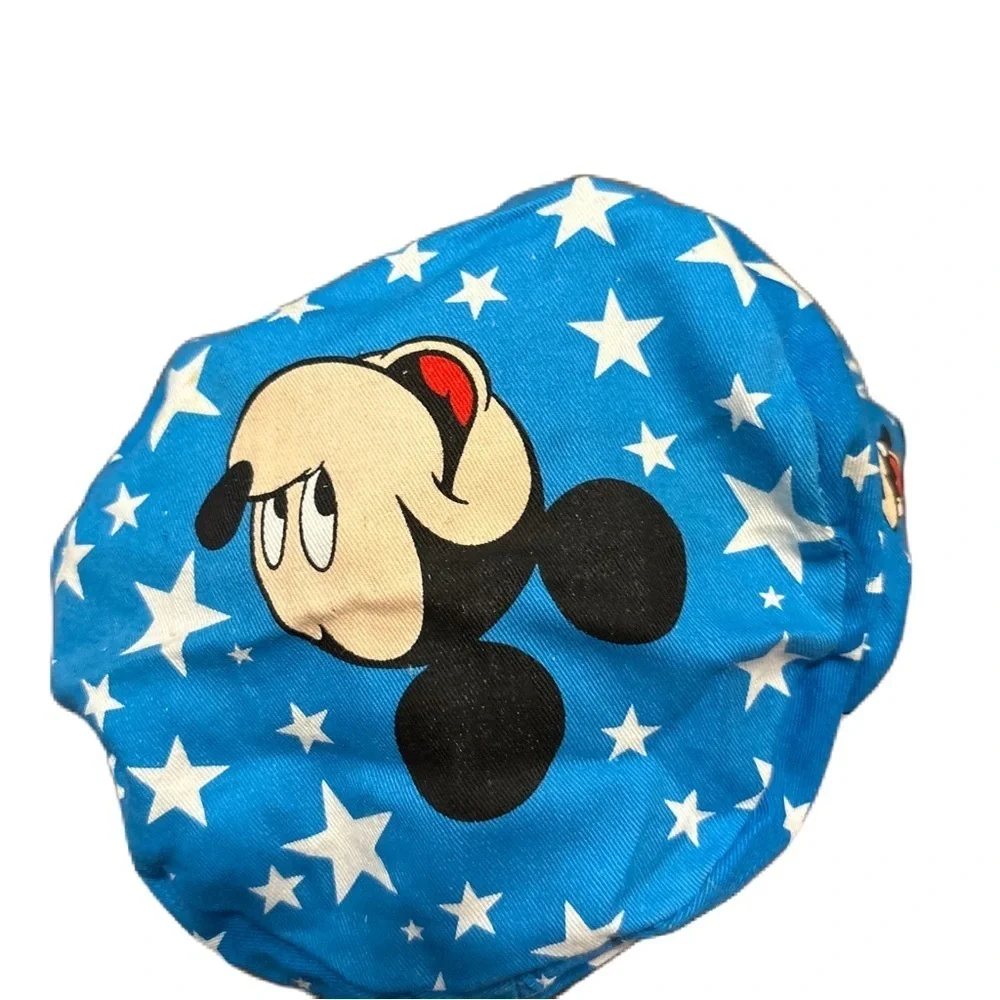 Vintage Mickey Mouse Hat Retro Blue Painters Cap Disney Character Stars Child